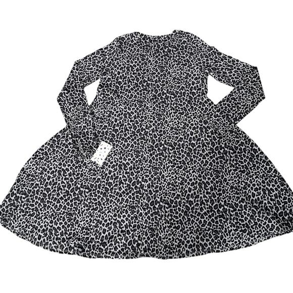 NWT Harper Canyon Girls Black Gray Leopard Long Sleeve Dress Size XL 14 16 - Picture 4 of 5